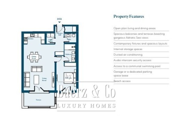 photo 5 Luxury One Bedroom Apartment in Lustica Bay with Seaview