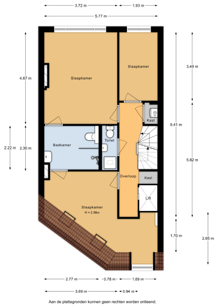 Floor Plan 4 - Jacob Obrechtstraat 9 H