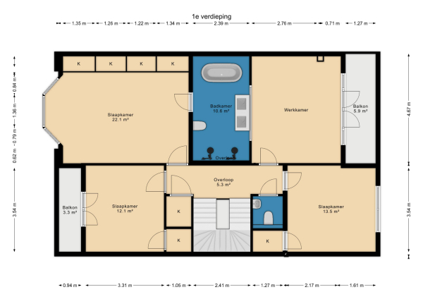 Floor Plan 2 - Van Soutelandelaan 7